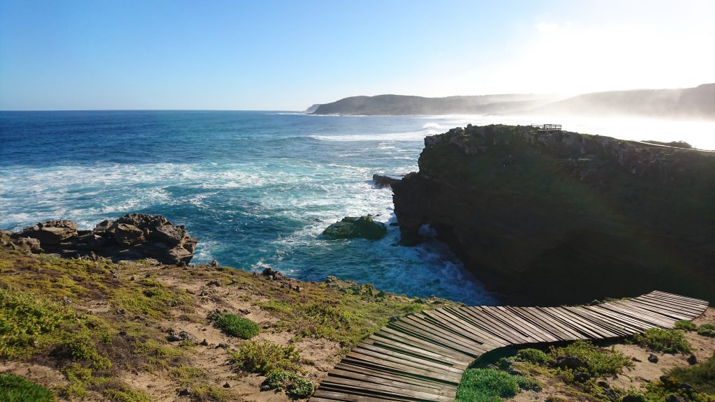 Uitzicht tijdens het hiken in Robberg Nature Reserve.